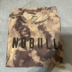 NOBULL Cream and Brown Tie-Dye Tee